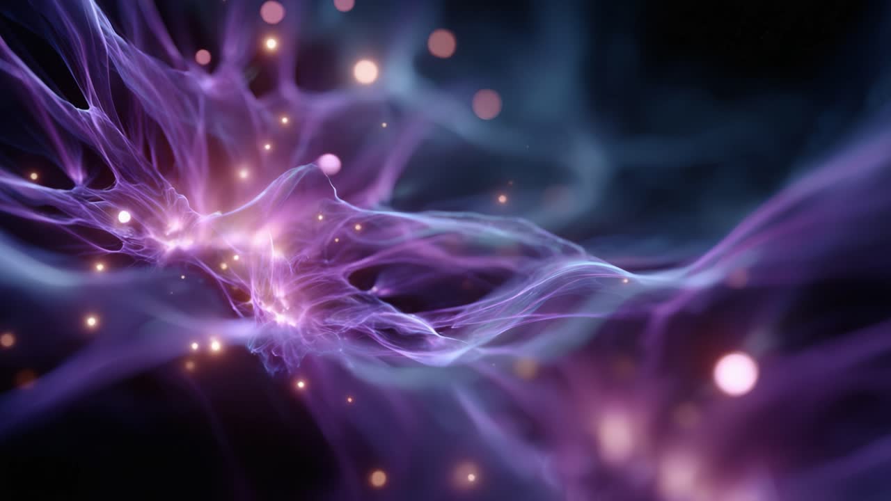 A Stunning Journey Through an Abstract Universe of Colorful Flowing Energy Waves and Glowing Particles Capturing the Essence of Light and Motion