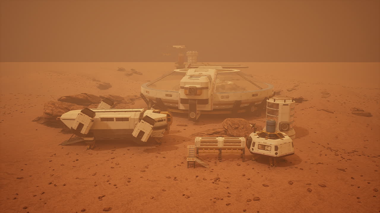 asentamiento de la colonia de marte