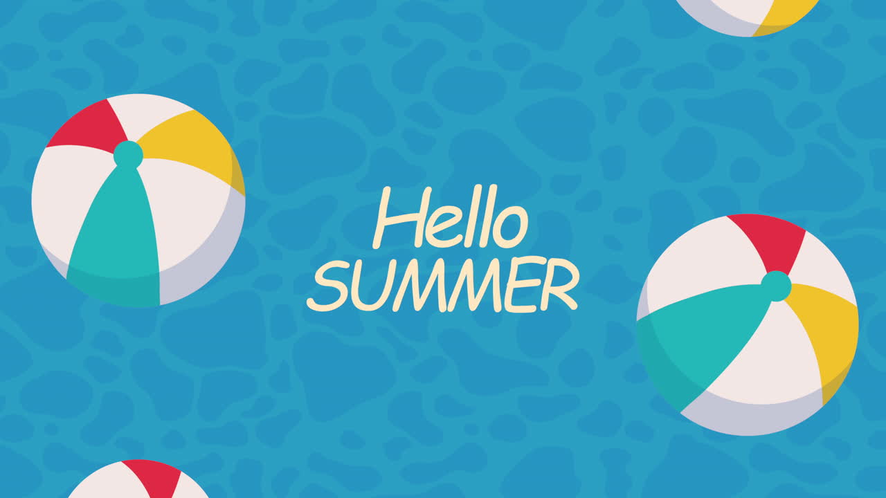 浮かぶボールの夏のシーン