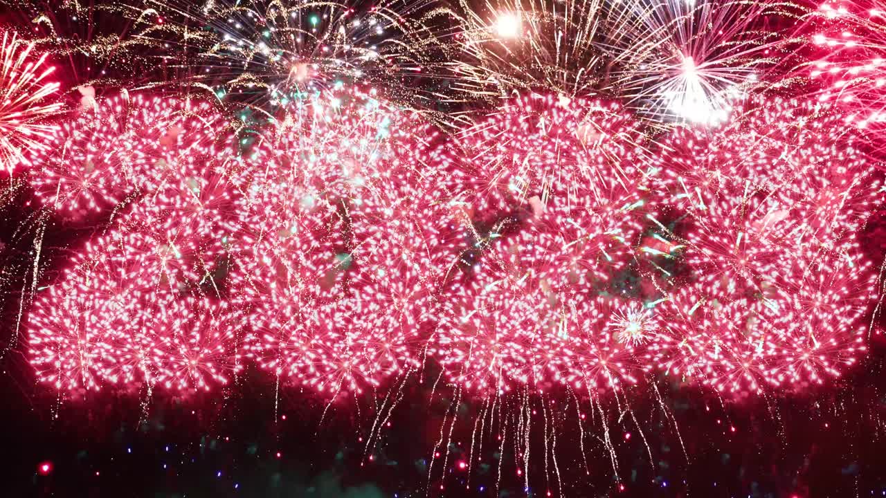 새해 이브 크리스마스 불꽃놀이 2023 숫자로 볼레이에서.