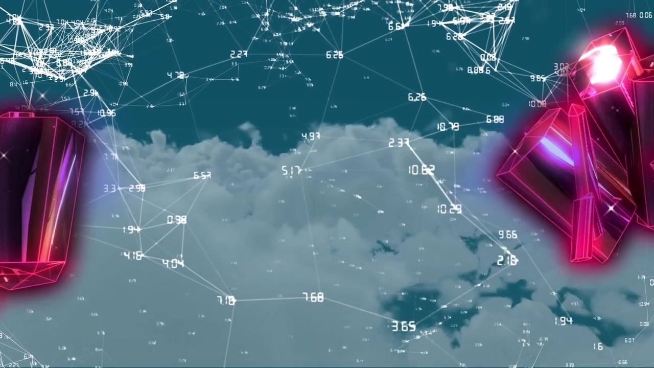 Animation of over networks of connections and sky