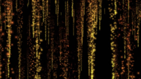 abstract gold particles falling