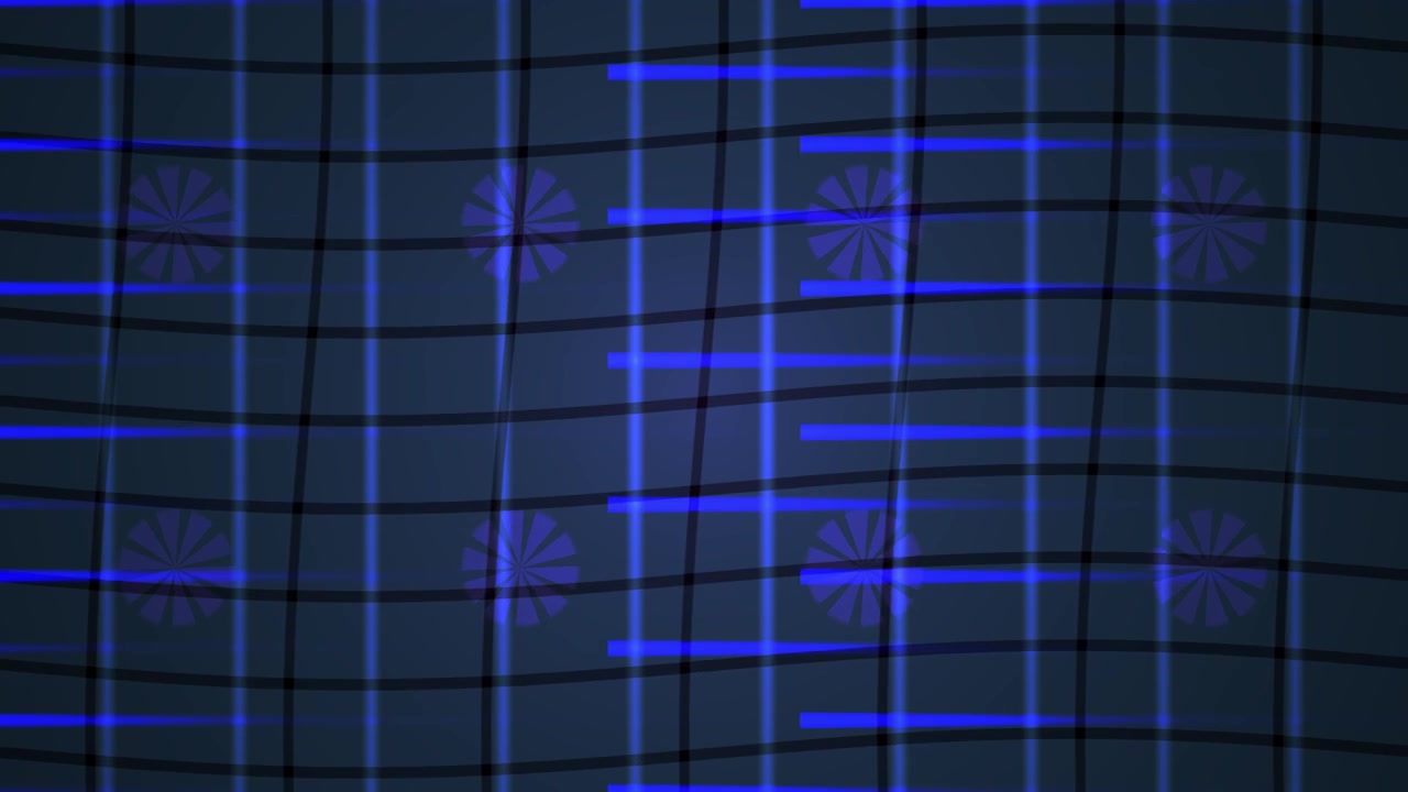 Seamless Loop of Abstract Blue Grid with Moving Glowing Lines