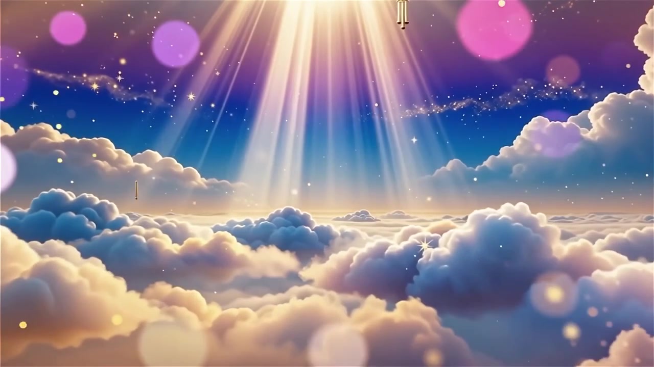 Christian Heavenly Light Worship Background
