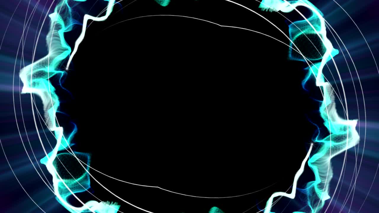 las partículas mágicas anillo fondo abstracto, animación, renderización, bucle