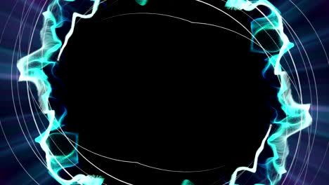 las partículas mágicas anillo fondo abstracto, animación, renderización, bucle