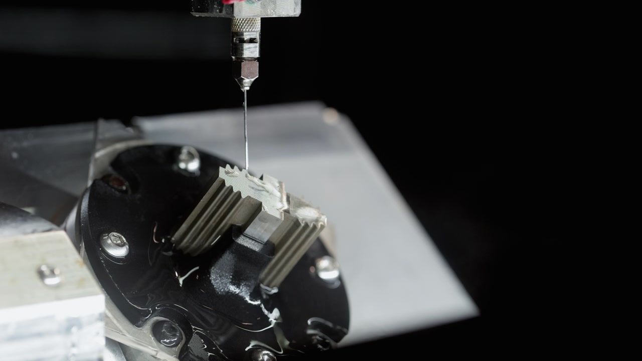Wire EDM Machine Cutting Metal Gear Part