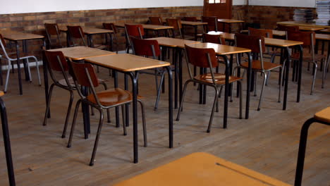 empty classroom in a school