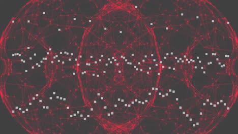 Animation of shapes moving on green background