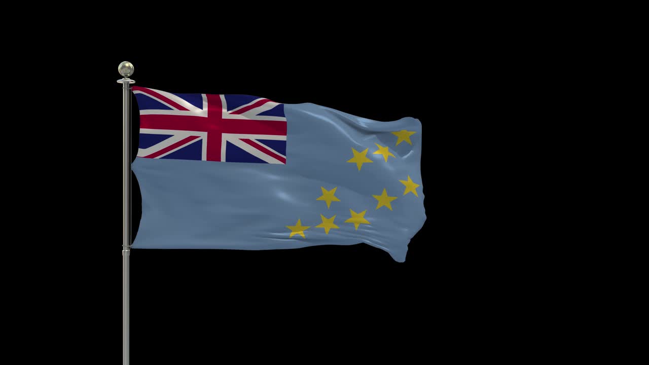 투발루의 다양한 발은 기둥, 테이블 발에 국가 발을 흔들고 있습니다.