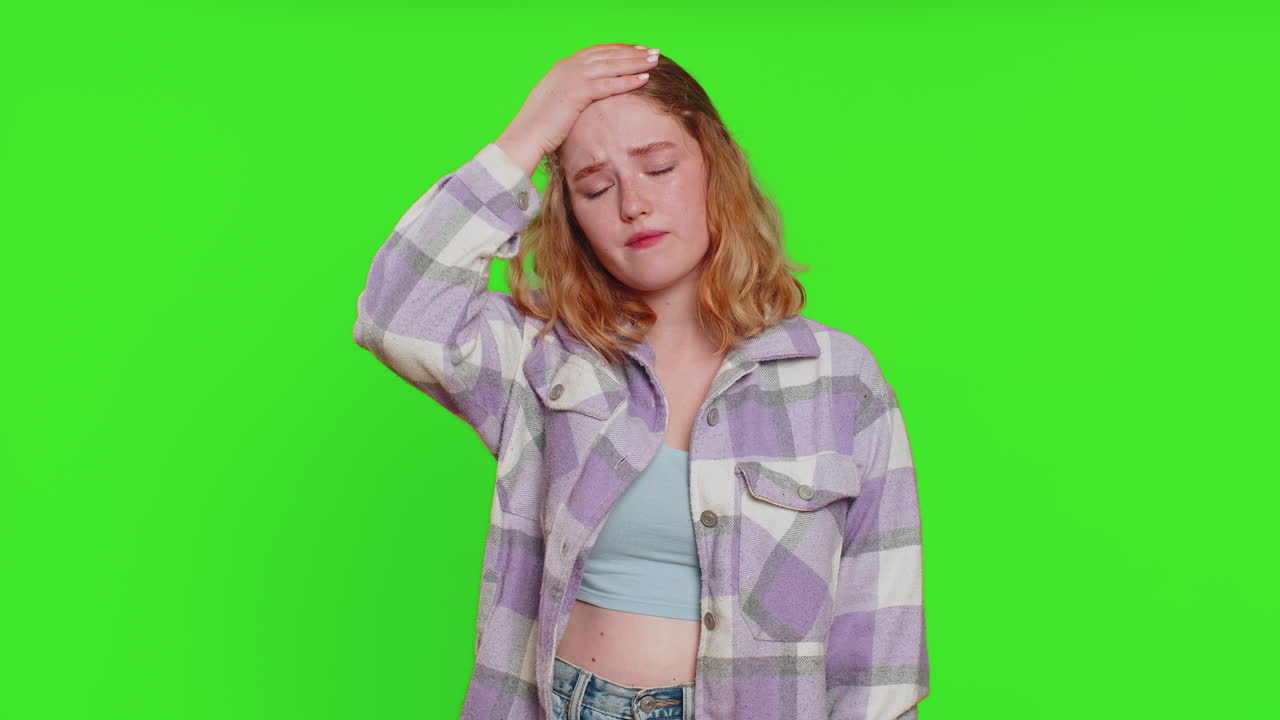 Young sad woman loses becoming surprised by lottery results bad fortune loss unlucky fortune news