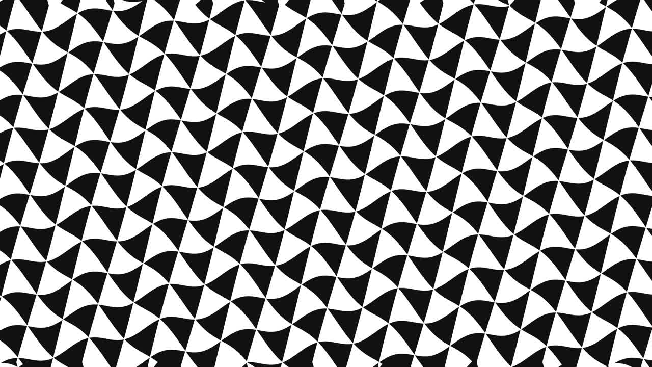 Graphic 2D video pattern with wave effect, which rotates to the left