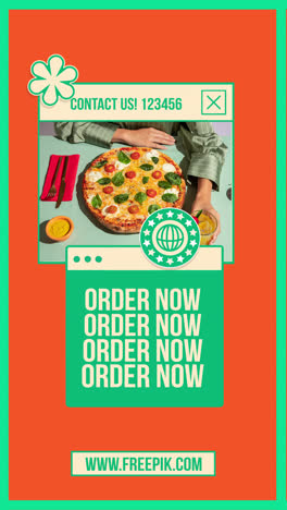 pizza order now advertisement