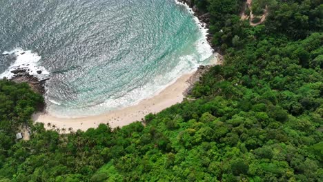 drone shot of freedom beach in phuket, thailand