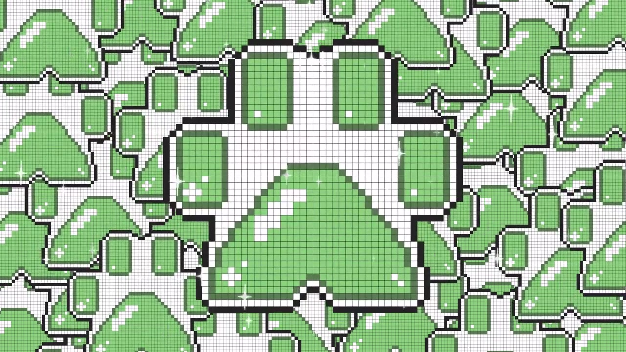 Grønt pixelmønster