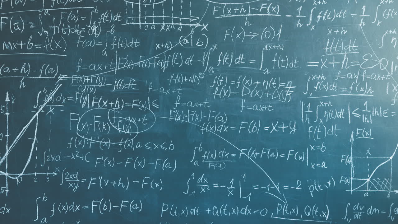 Mathematics Equations on Blackboard