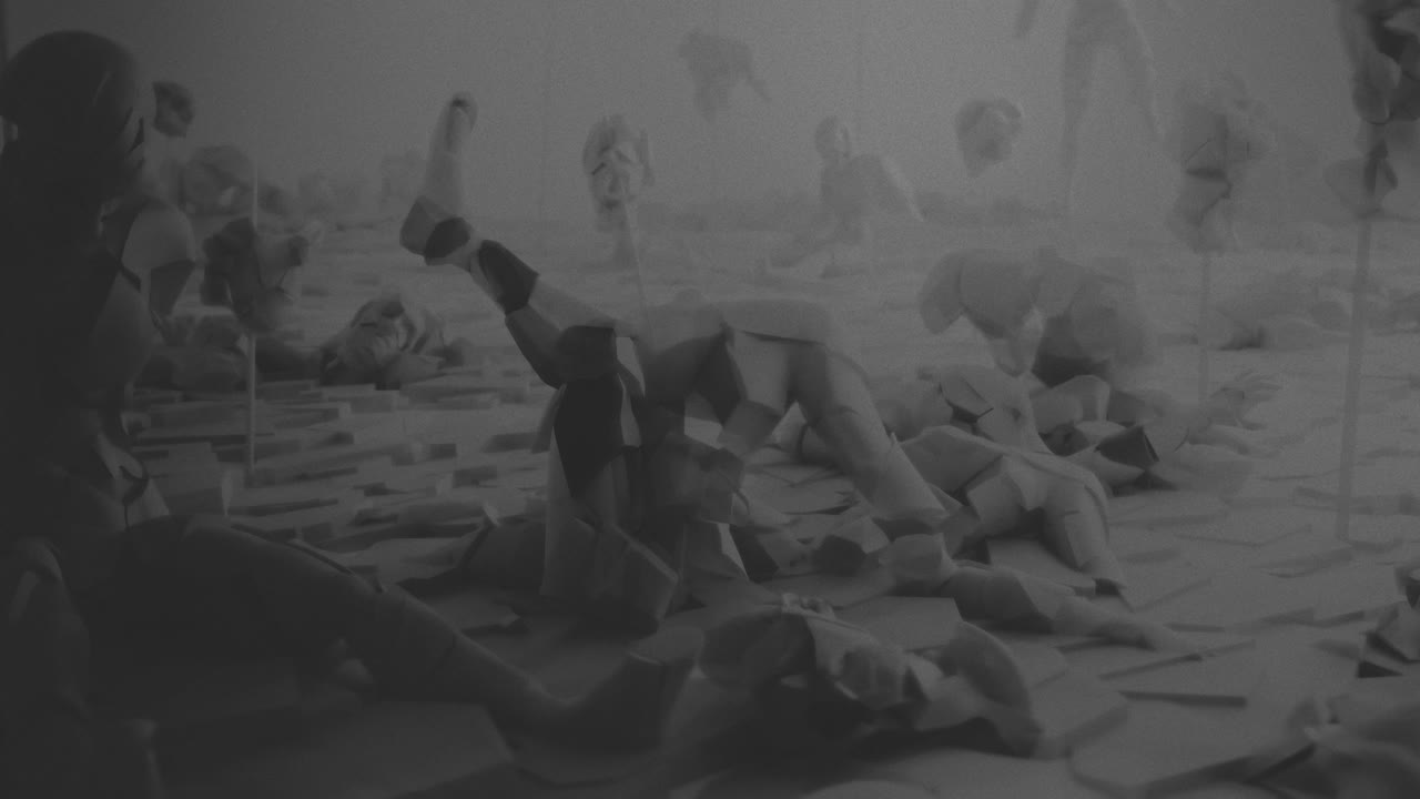 Destroyed andorids on a junkyard in xRay