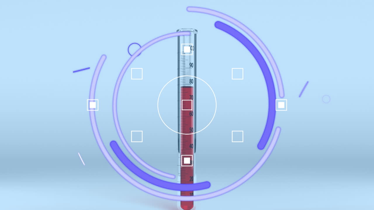 Animation of eye icon over test tube