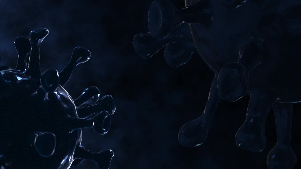 abstract coronavirus moving virus-cell -  motion graphics (loop)