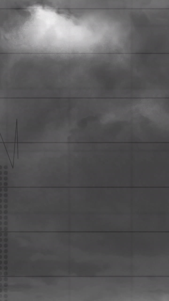 Animation of data processing over clouds