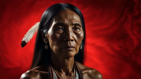 portrait of a native american woman