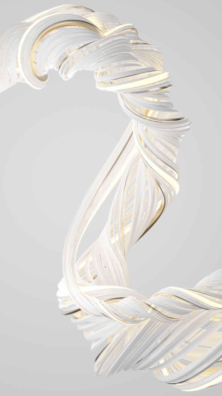 추상적인 루프 흐르는 곡선, 3d 렌더링