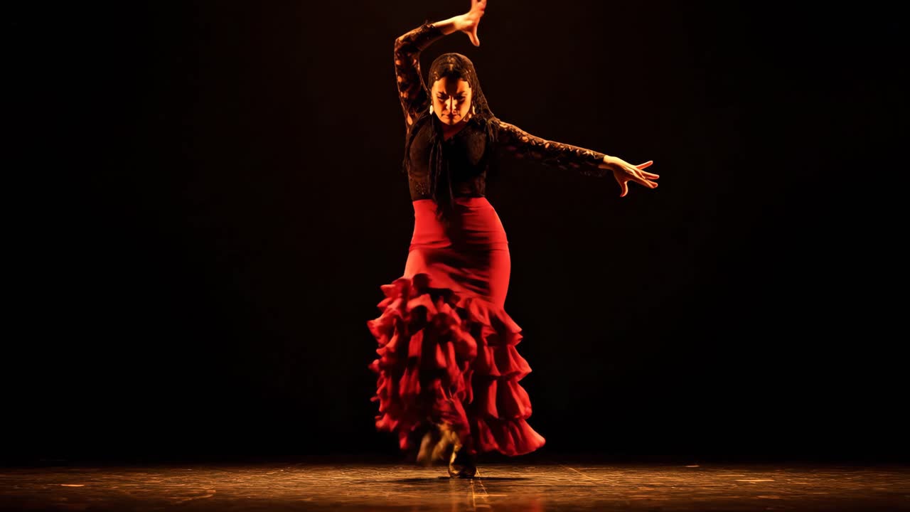 Flamenco Dancer on Stage