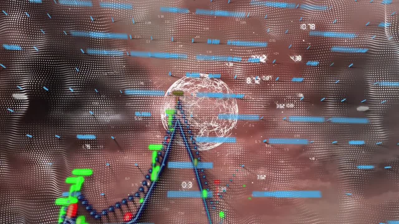 전 세계 데이터 프로세싱의 애니메이션
