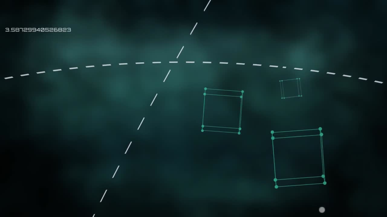 어두운 배경 에 있는 기하학적 인물 들