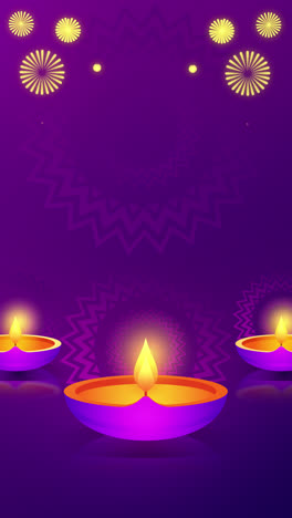 diwali celebration with diyas and fireworks