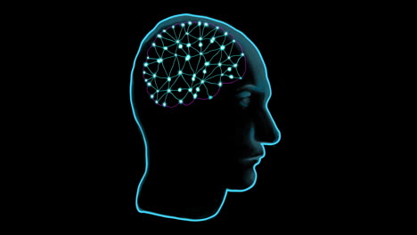 Animation-of-human-brain-and-ai-data-processing-over-black-background