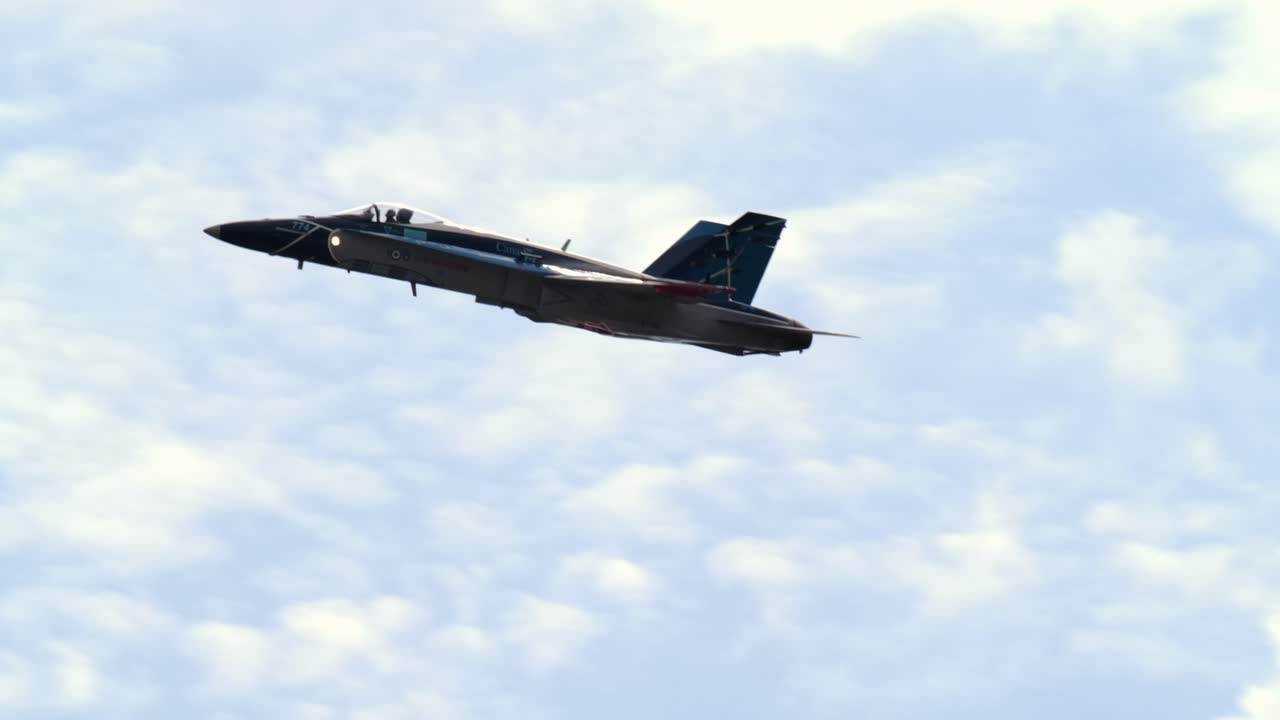 Canadian CF-18 Hornet Jet Fighter in Flight