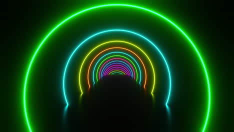 neon glowing tunnel