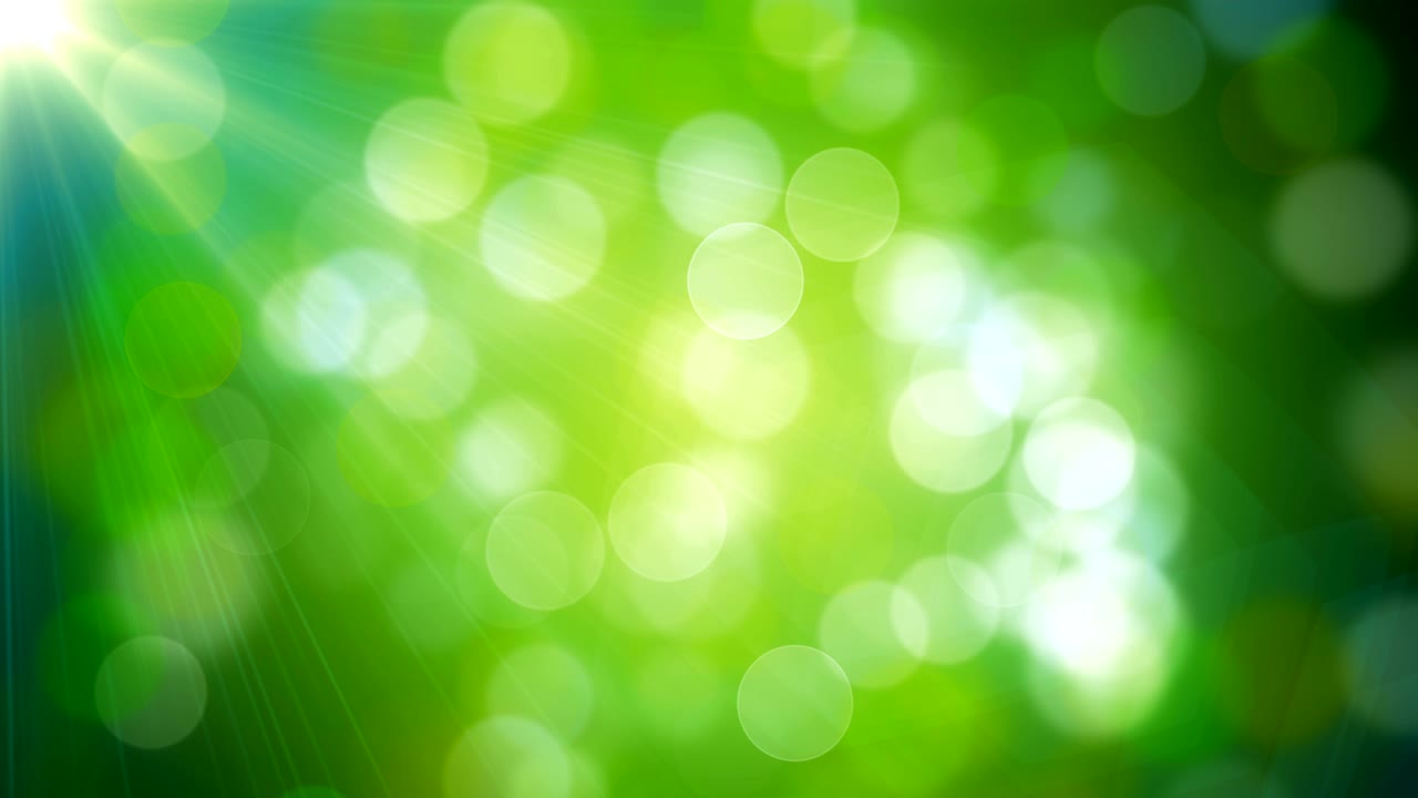 緑色のライト ボケ