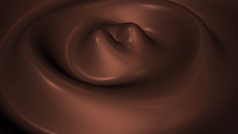 close-up of melted chocolate