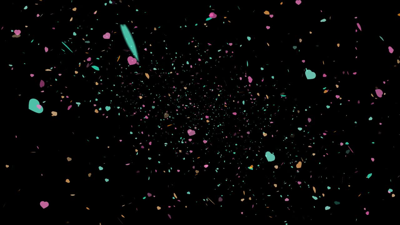 을 회전시키고, 공간을 회전시켜서, 허스트가 서서히 떠다니며 검은 화면에 희미해집니다.