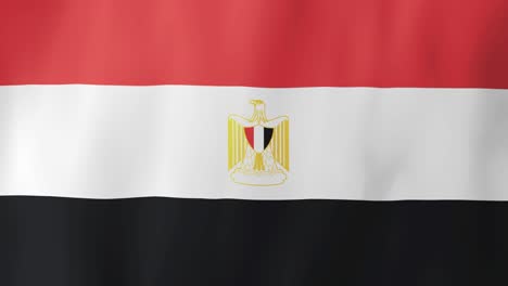 realistic egypt flag waving in the wind. 4k animation.