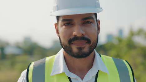 retrato de un trabajador de la construcción