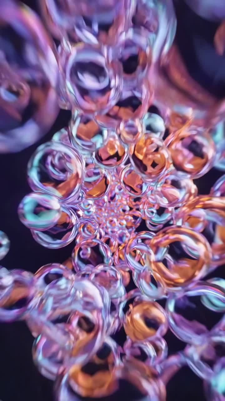 Abstract Iridescent Bubble Vortex