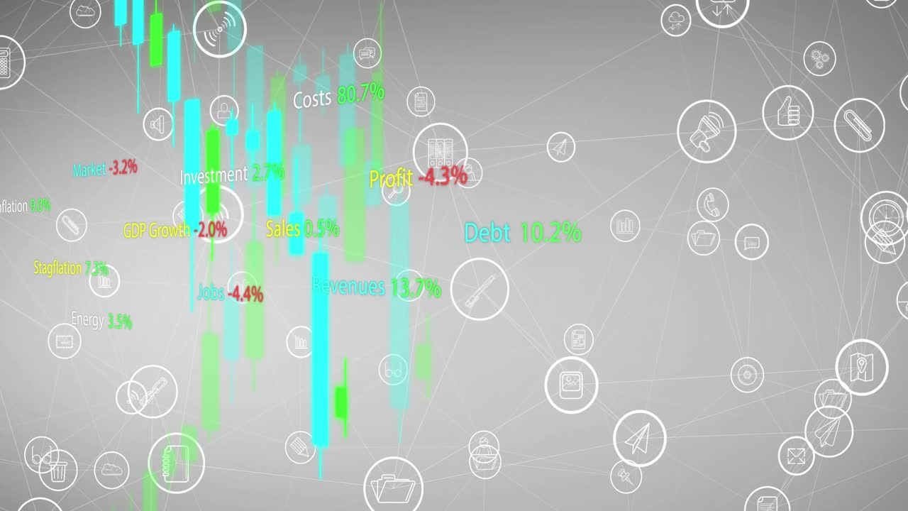 미디어 아이콘을 통해 데이터 처리의 애니메이션