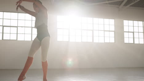 dance, ballet and creative with woman in studio