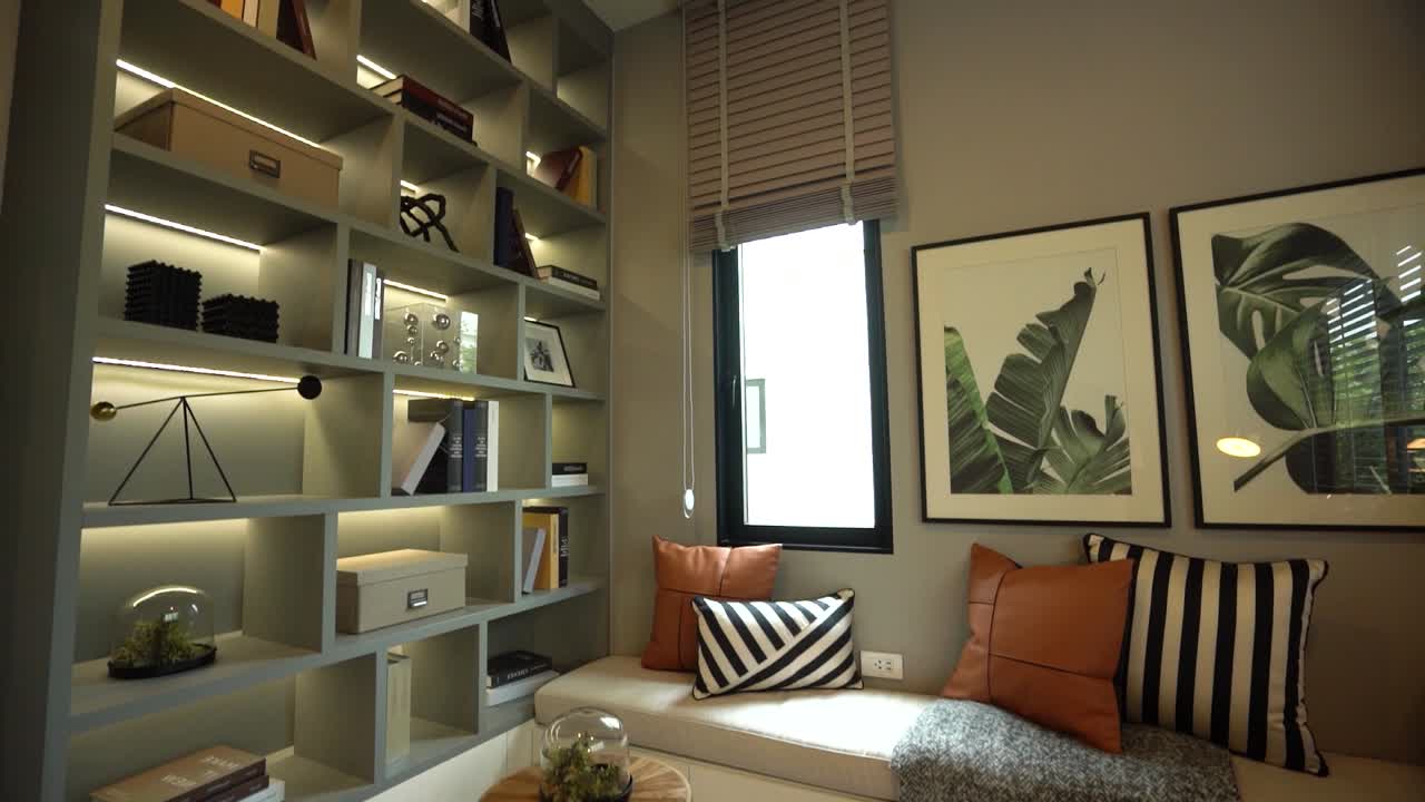 hogar elegante y decorativo para trabajar y relajarse con suelo de madera