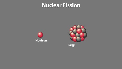 ilustración de la fisión nuclear y la liberación de neutrones