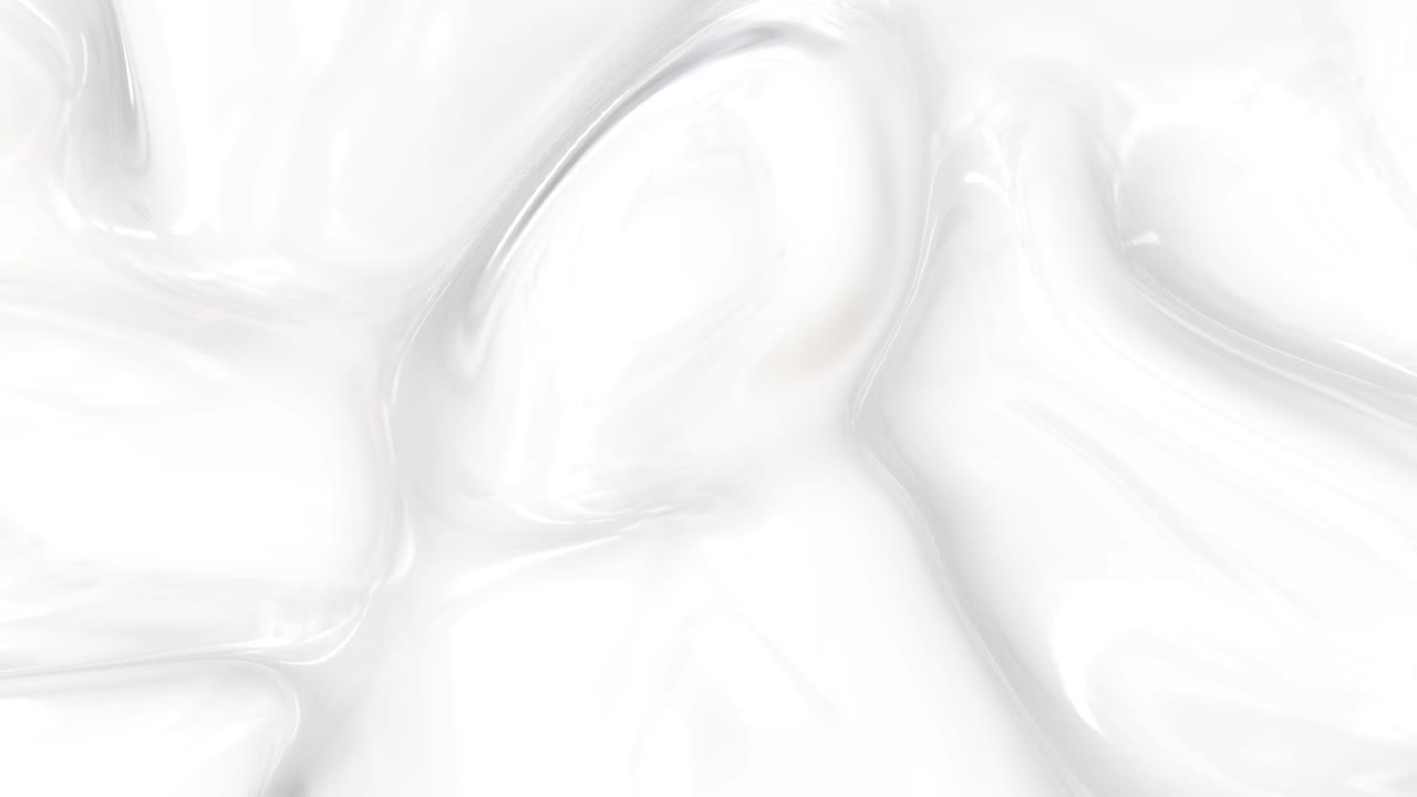 액체 추상 백색 배경: 부드러운 반이는 텍스처 3d 렌더링 루프
