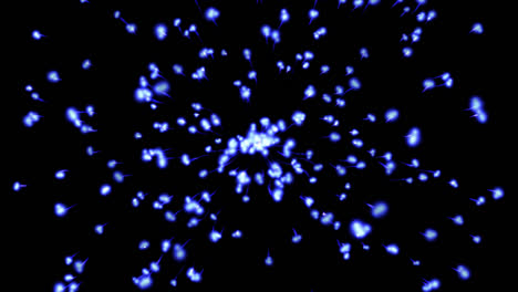 abstract blue particle explosion