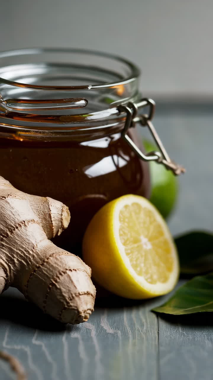 Bevanda al miele, limone, lime e zenzero