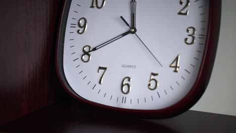 close-up of a wall clock