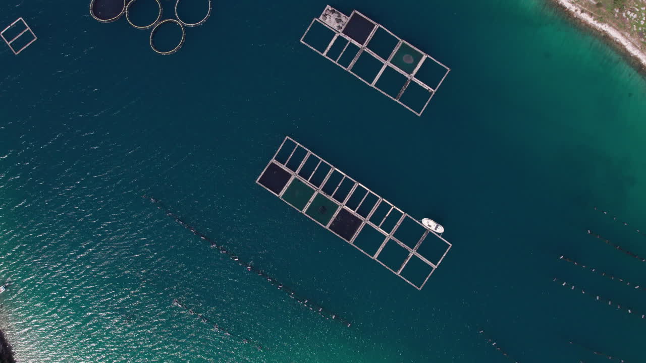 Large fish farm in the Mediterranean Sea
