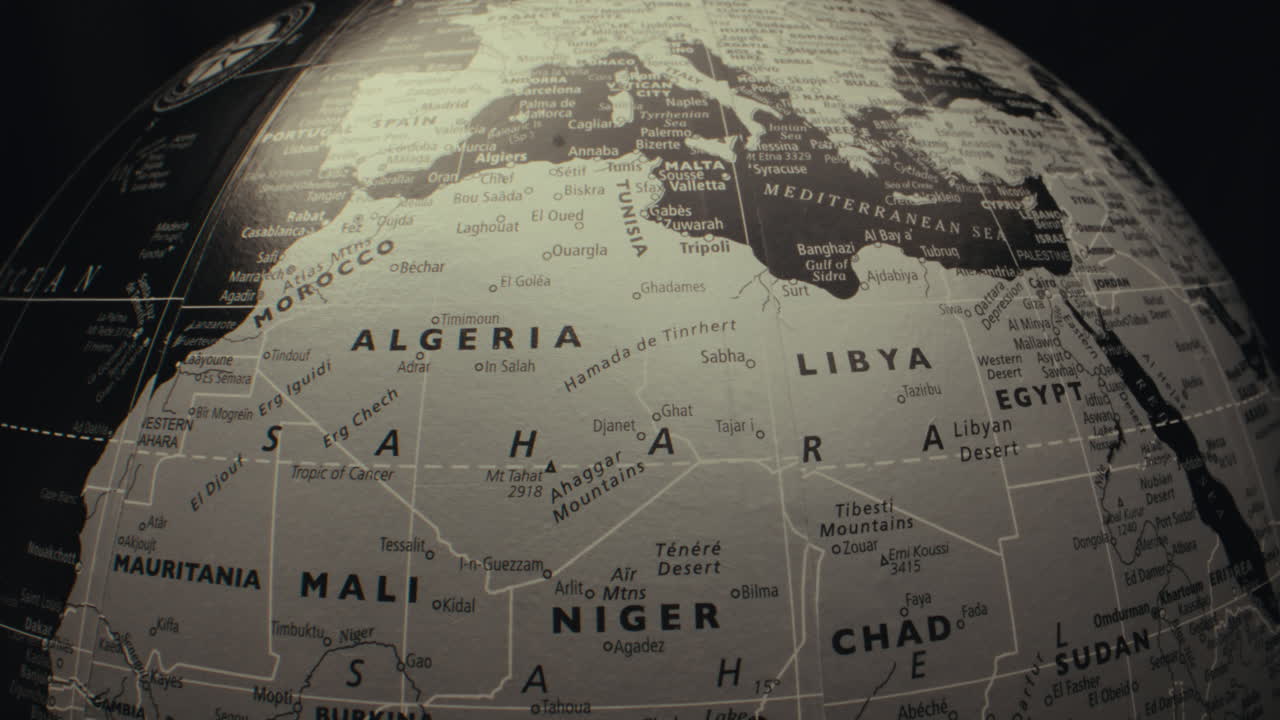 Close-up of a World Globe