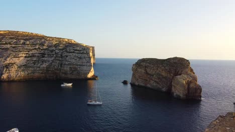 sailboats that hang out near the famous place in malta, gozo